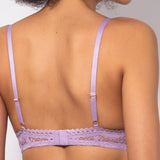 Reggiseno push-up con coppe imbottite, lunette estraibili e ferretto in pizzo - LILLA - DL24