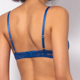 Reggiseno push-up con coppe imbottite, lunette estraibili e ferretto in pizzo - BLU - DL24