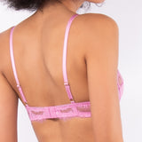 Reggiseno francese con ferretto in pizzo - ROSA - PR22