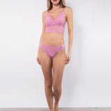 Brasiliana in pizzo e microfibra - ROSA - PR35