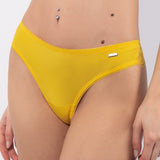 Brasiliana in pizzo e microfibra - GIALLO - PR35