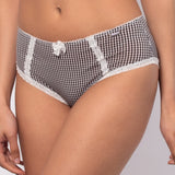 Slip alto in microfibra vichy - NERO - VH30