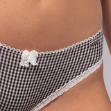 Slip in microfibra vichy - NERO - VH31