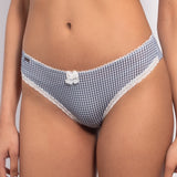 Brasiliana in microfibra vichy - DENIM - VH35