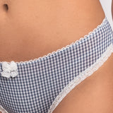 Brasiliana in microfibra vichy - DENIM - VH35