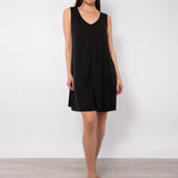 Abito corto in tessuto soft touch - NERO - AC77