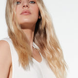 Abito corto in tessuto soft touch - MILK - AC77