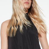 Abito lungo con scollo all'americana - NERO - AL28