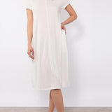 Abito midi soft touch con cintura e tasche - MILK - AM78