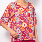 Blusa in viscosa con stampa floreale - ORCHIDEA - BL05