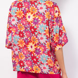 Blusa in viscosa con stampa floreale - ORCHIDEA - BL05
