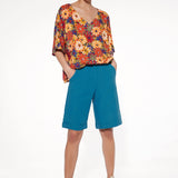 Blusa in viscosa con stampa floreale - IBISCUS - BL05