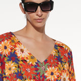 Blusa in viscosa con stampa floreale - IBISCUS - BL05