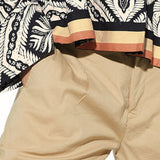 Bermuda in cotone elasticizzato - SABBIA - BR46