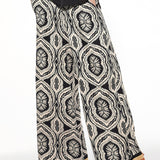 Pantaloni lunghi in viscosa con stampa damascata - VARIANTE UNICA - PA18