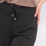 Pantaloni lunghi soft touch con coulisse e tasche - NERO - PA85