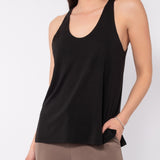 Canotta soft touch con spalline larghe - NERO - TP81