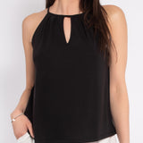 Top soft touch con spalline sottili - NERO - TP82