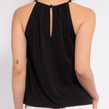 Top soft touch con spalline sottili - NERO - TP82