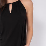 Top soft touch con spalline sottili - NERO - TP82