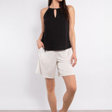 Top soft touch con spalline sottili - NERO - TP82