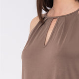 Top soft touch con spalline sottili - TORTORA - TP82