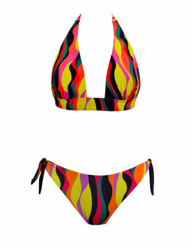 Bikini triangolo alto non imbottito e brasiliana annodata - CR02