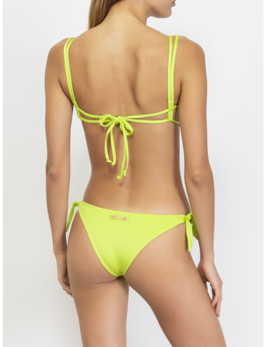 Bikini top non imbottito senza ferretto e brasiliana annodata -