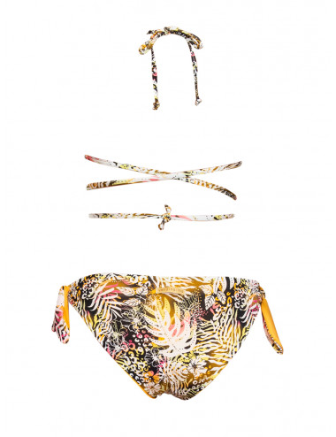 Bikini triangolo con coppe imbottite estraibili e slip con