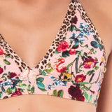 Bikini a triangolo alto non imbottito e slip con fiocchi removibili - LO02