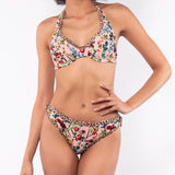 Bikini set reggiseno francese con ferretto invisibile e slip laccetti - LO04