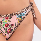 Bikini set a triangolo con coppe imbottite estraibili e slip annodato regolabile - LO00
