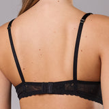 Reggiseno Triangolo Non Imbottito in Pizzo - NERO - DE20