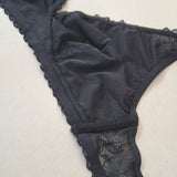Reggiseno Triangolo Non Imbottito in Pizzo - NERO - DE20