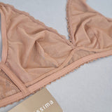 Reggiseno Triangolo Non Imbottito in Pizzo - CARAMELLO - DE20