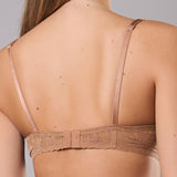 Reggiseno Triangolo Non Imbottito in Pizzo - CARAMELLO - DE20