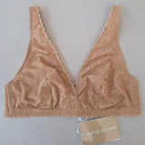 Reggiseno Triangolo Non Imbottito in Pizzo - CARAMELLO - DE20