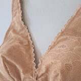 Reggiseno Triangolo Non Imbottito in Pizzo - CARAMELLO - DE20