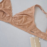 Reggiseno Triangolo Non Imbottito in Pizzo - CARAMELLO - DE20