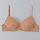 Reggiseno Con Coppe Graduate in Pizzo - CARAMELLO - DE23