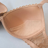 Reggiseno Push-Up con Ferretto in Pizzo - CARAMELLO - DE24