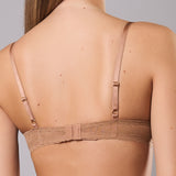 Reggiseno Push-Up con Ferretto in Pizzo - CARAMELLO - DE24