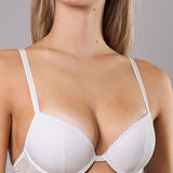Reggiseno Push-Up con Ferretto in Pizzo - MILK - DE24