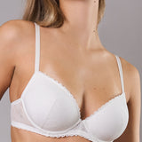 Reggiseno Coppe Imbottite e Ferretto in Pizzo - MILK - DE25