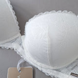 Reggiseno Coppe Imbottite e Ferretto in Pizzo - MILK - DE25