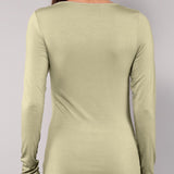 Maglia scollo profondo in modal - VERDE MILITARE - HU55