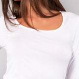 Maglia scollo profondo in modal - MILK - HU55