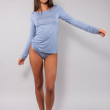 Maglia scollo a barchetta in modal - DENIM - HU56