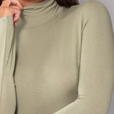 Body collo alto in modal - VERDE MILITARE - HU57