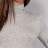 Body collo alto in modal - GRIGIO MELANGE - HU57